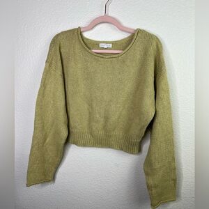 Emory Park mustard crop sweater size Large